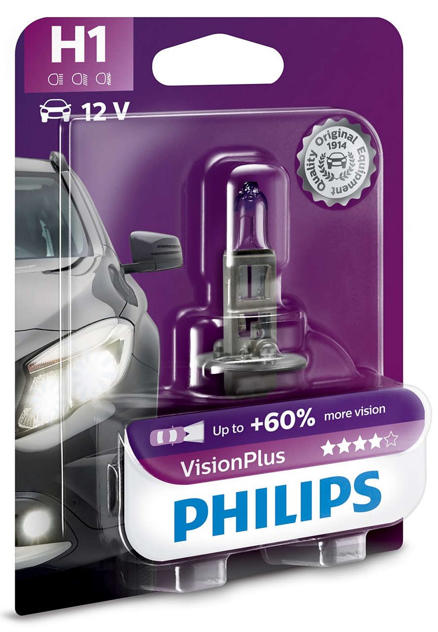 Philips VisionPlus +60% 12258VPB1 H1 P14,5s 12V 55W blistr