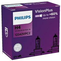 Philips VisionPlus+60% 12342VPC2 H4 P43t-38 12V 60/55W duopack 2ks