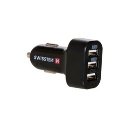 Swissten 20111200 Adaptér 3x USB 5,2A