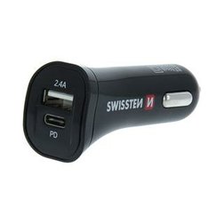 Swissten 20111620 Adaptér delivery USB-C a USB 2,4A 30W power+kabel micro USB