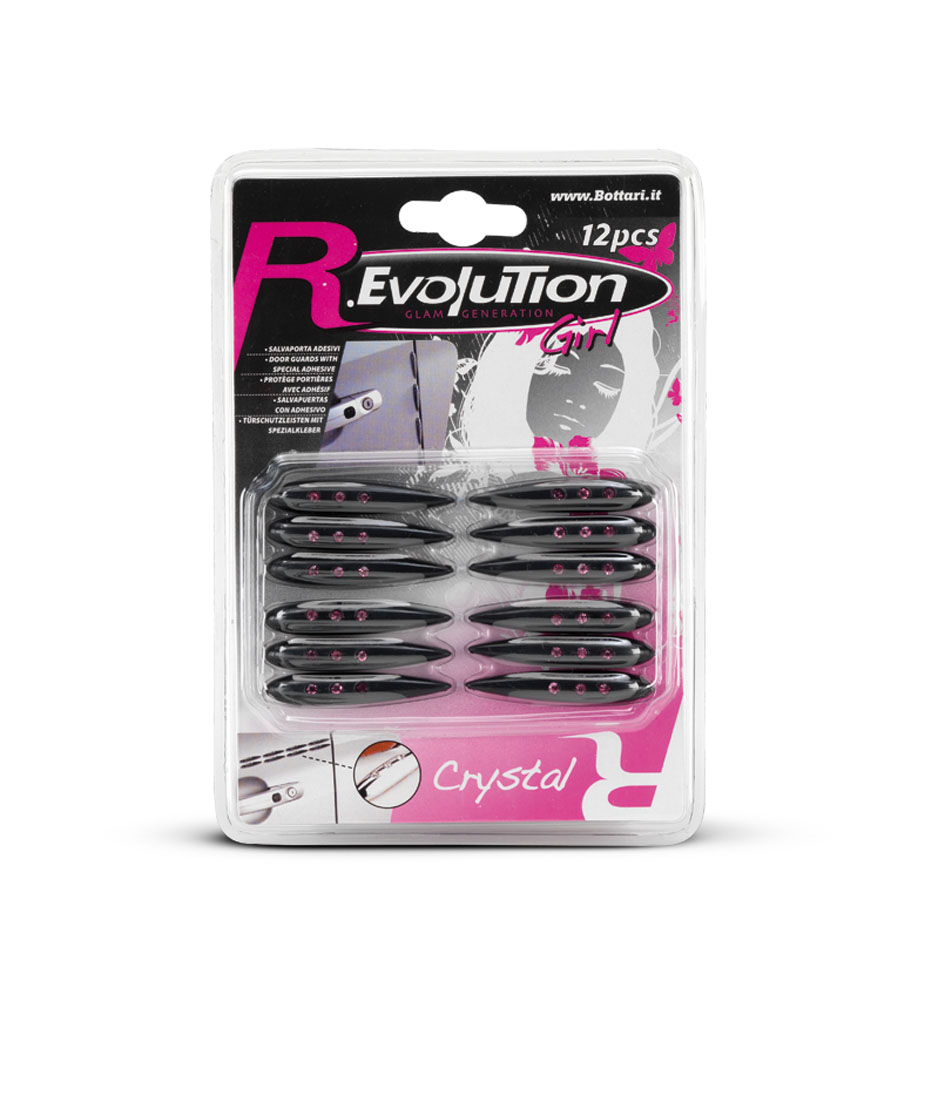 R.Evolution Girl Ochrana dveří CRYSTAL černá 12ks