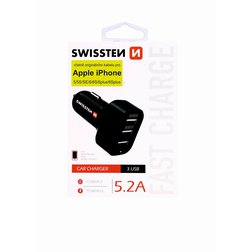 Swissten 20111205 Adapter 3x USB 5,2 Kabel pro iPhone 5-8