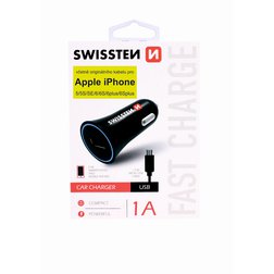 Swissten 20110805 Adaptér na USB 1A + kabel Micro USB+Kabel pro iPhone 5-8