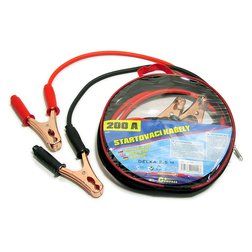 Kabely startovací 200 A 2,5m 100% měď ZIPPER BAG