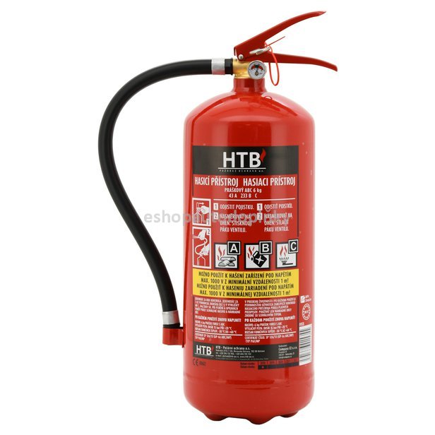 Hasicí přístroj práškový 6 kg ABC (43A)