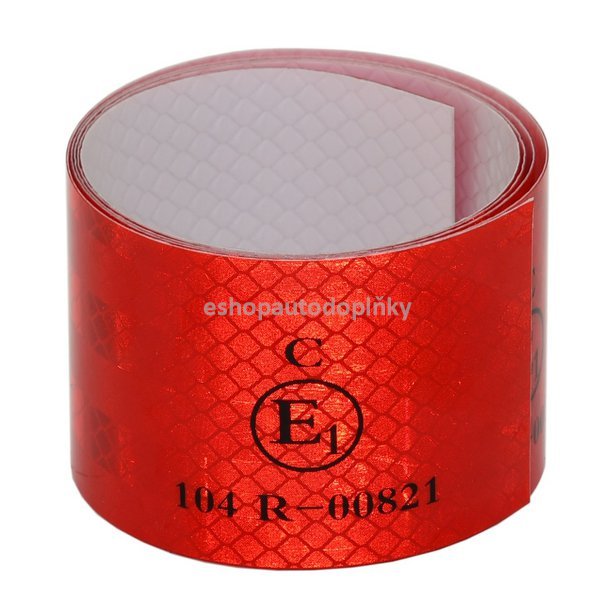 Samolepící páska reflexní 1m x 5cm červená
