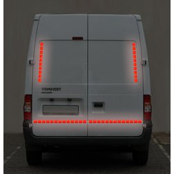 Samolepící páska reflexní dělená 1m x 5cm červená