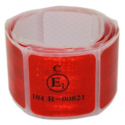 Samolepící páska reflexní dělená 1m x 5cm červená