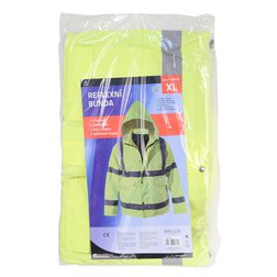 Bunda s kapucí reflexní SAFETY XL