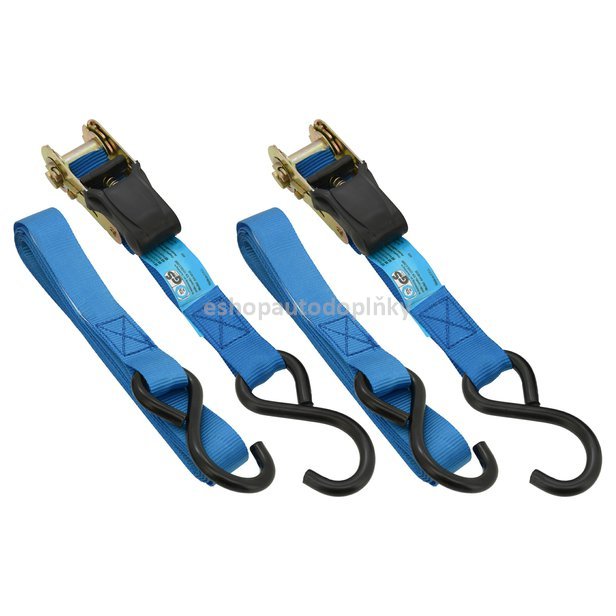 Popruh s ráčnou a háky 2ks 250daN 25mm x 4,50m TÜV