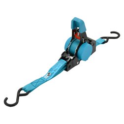 Popruh s ráčnou a háky samonavíjecí 100daN 2m TÜV BLUE WAY