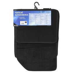 Koberce textilní UNI 4ks vel.1. černé