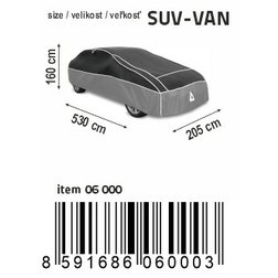 Ochranná plachta proti kroupám PREMIUM SUV-VAN 530×205×160cm
