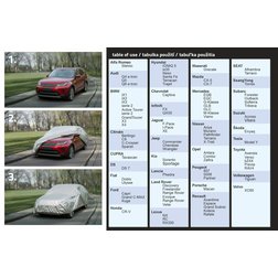 Ochranná plachta FULL MID SUV 480x195x155cm SILVER RAIN