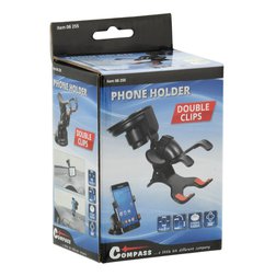Držák telefonu / GPS na přísavku DOUBLE CLIPS