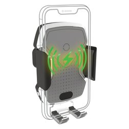 Držák telefonu LUKE-X bezdrátové nabíjení 10W silver