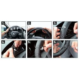 Potah volantu omotávací černý