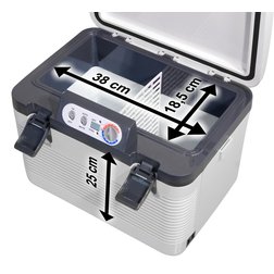 Chladící box 19l + display 230V/24V/12V DOUBLE