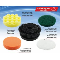 Leštící sada 5ks pro AKU leštičku 07265