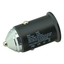 Zástrčka 12/24V nízkoprofilová QC3/PD3 USB-A/USB-C 30W