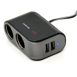 Rozdvojka 12/24V + 2x USB 2100mA