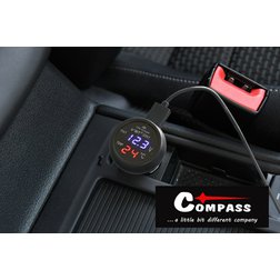 Zástrčka MULTI - USB, voltmetr, teploměr