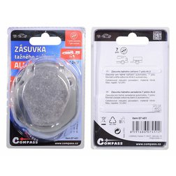 Zásuvka tažného zařízení 7 pólů ALU s těsněním