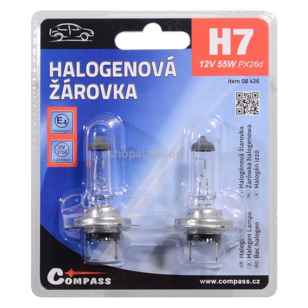 Žárovka 12V H7 55W PX26d blister 2ks