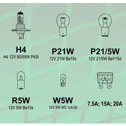 Žárovky servisní box univerzální H4 GREEN