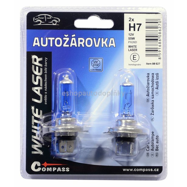 Žárovka 12V H7 55W PX26d WHITE LASER blister 2ks