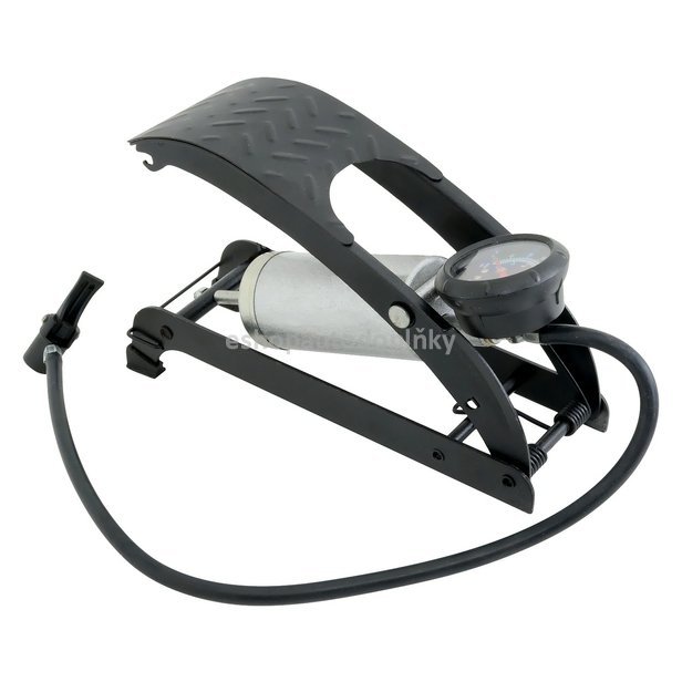 Hustilka nožní s manometrem jednopístová 1x120mm