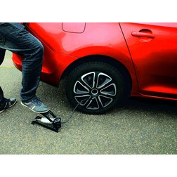 Hustilka nožní s manometrem jednopístová 1x120mm