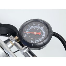 Hustilka nožní s manometrem dvoupístová TÜV/GS 2x120mm