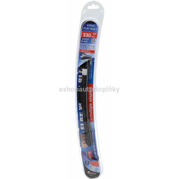 Stěrač FLAT MULTI 330mm s adaptéry