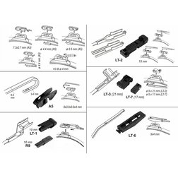 Stěrač FLAT MULTI 330mm s adaptéry