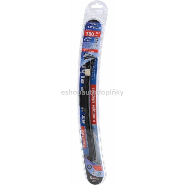 Stěrač FLAT MULTI 380mm s adaptéry