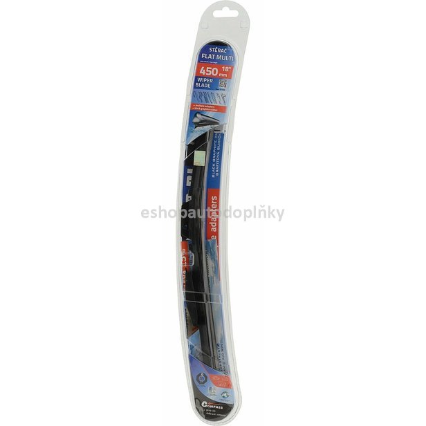 Stěrač FLAT MULTI 450mm s adaptéry