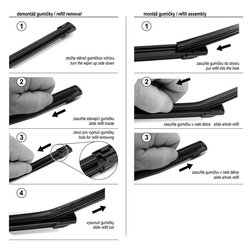 Guma stěrače FLAT 710 mm 2ks