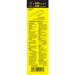Stěrače FLAT SET (HOOK) 530+450mm