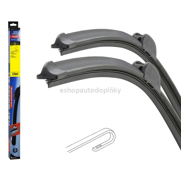 Stěrače FLAT SET (HOOK) 660+580mm
