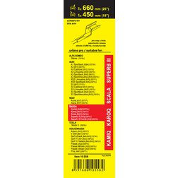 Stěrače FLAT SET (CUBE16) 660+450mm OCT IV, FAB IV, SUP III, Karoq, Kamiq, Enyaq