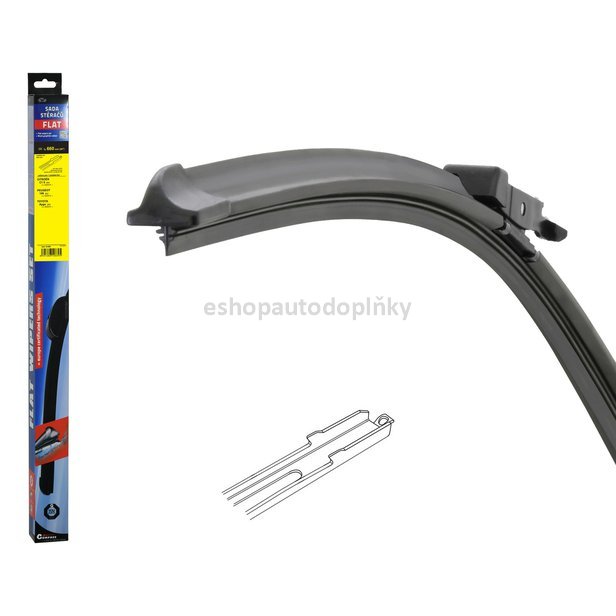 Stěrač FLAT SET (SLOT) 660mm