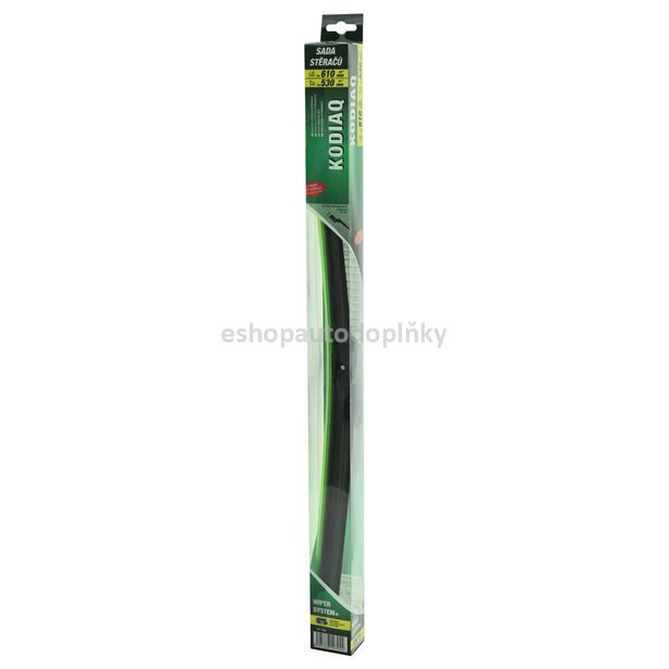 Stěrače FLAT SET 610+530mm GREEN Kodiaq