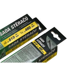 Stěrače FLAT SET 610+480mm GREEN OCT II