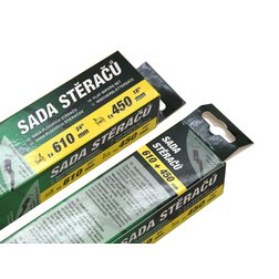 Stěrače FLAT SET 610+450mm GREEN OCT III