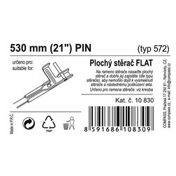 Stěrač FLAT BULK (PIN) 21"/530mm