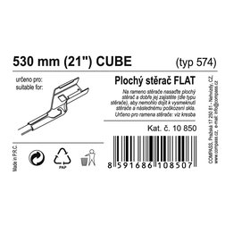 Stěrač FLAT BULK (CUBE) 21"/530mm