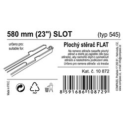 Stěrač FLAT BULK (SLOT) 23"/580mm