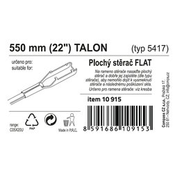 Stěrač FLAT BULK (TALON) 22"/550mm