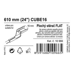 Stěrač FLAT BULK (CUBE16) 24"/610mm